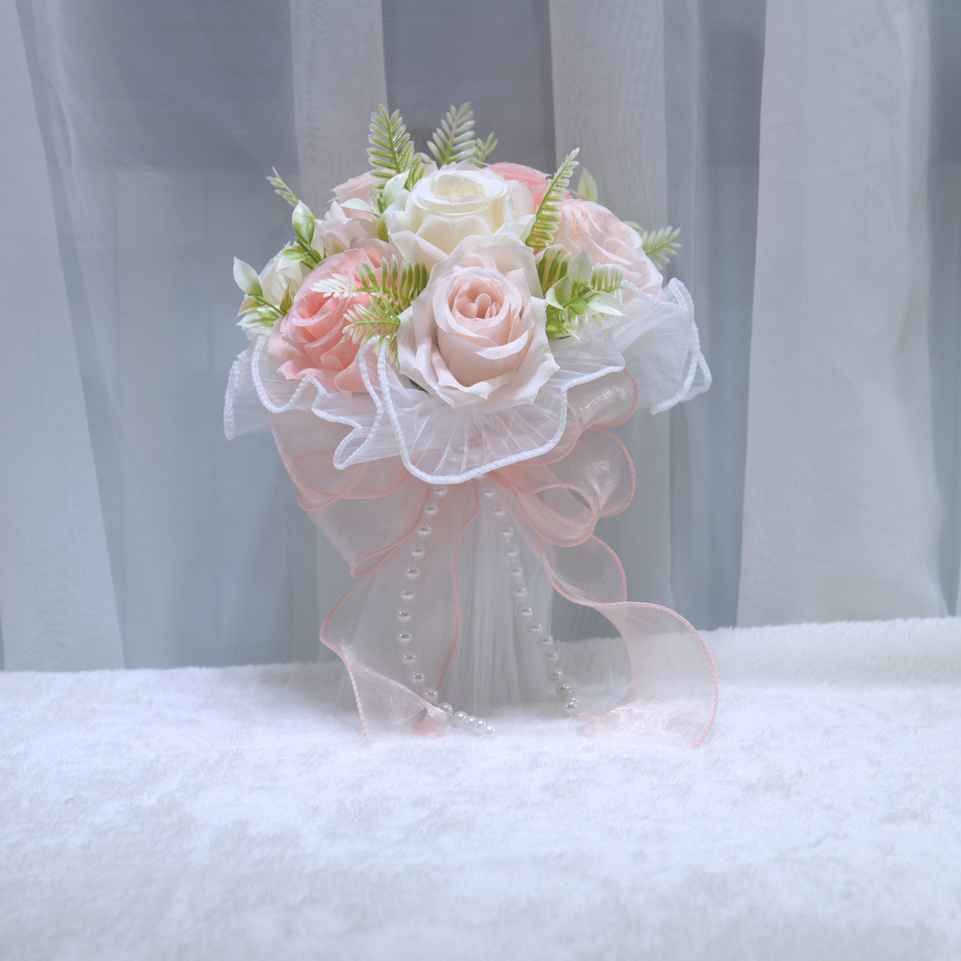 Artificial Faux Silk Rose Flower Wedding Party Decorations Holding Bride Bouquet